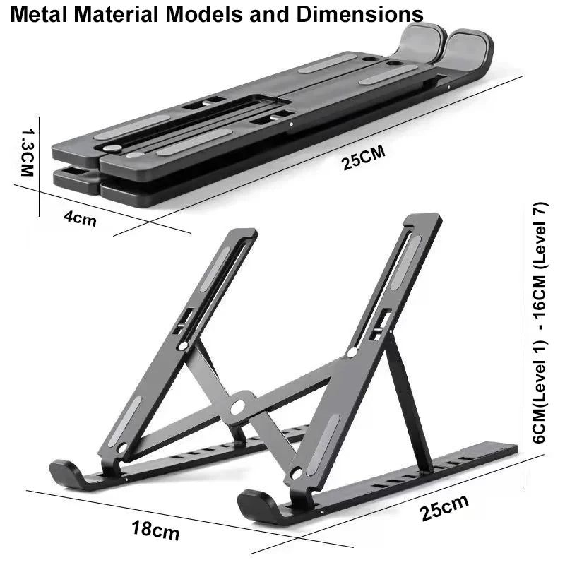 DITONG Fold Laptop Stand For Macbook Adjustable Computer Pc Tablet Stand Notebook Tablelaptop Holder Heat Dissipation