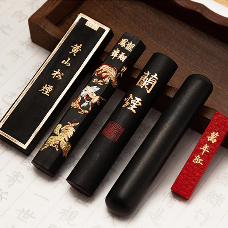 Chinese Calligraphy Ink Stone Handmade Ink Stick for Calligraphy and Painting Ink Bar Brush Painting Paint Calligraphy Ink Block