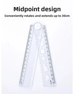 1PC 30cm Folding Flexible Ruler Transparent PVC Creative Drawing Tool Student Stationery Supplies