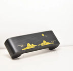 She Yan Water Wave Chinese Ink Stick Bed Natural Stone Stamp Holder Rest for Chinese Calligraphy Decoration Supply