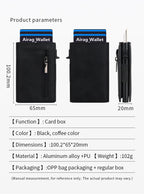 RFID Blocking Pop-up Minimalist Wallet for Men, Luxury Magnetic Leather Credit Card Holder, Unisex Slim Bank Cardholder Purse