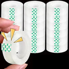 20-1Roll Transparent Adhesive Tape 0.8cm 1.2cm 1.8cm Width Strong Clear Sealing Tape for Office School Home Packaging Stationery