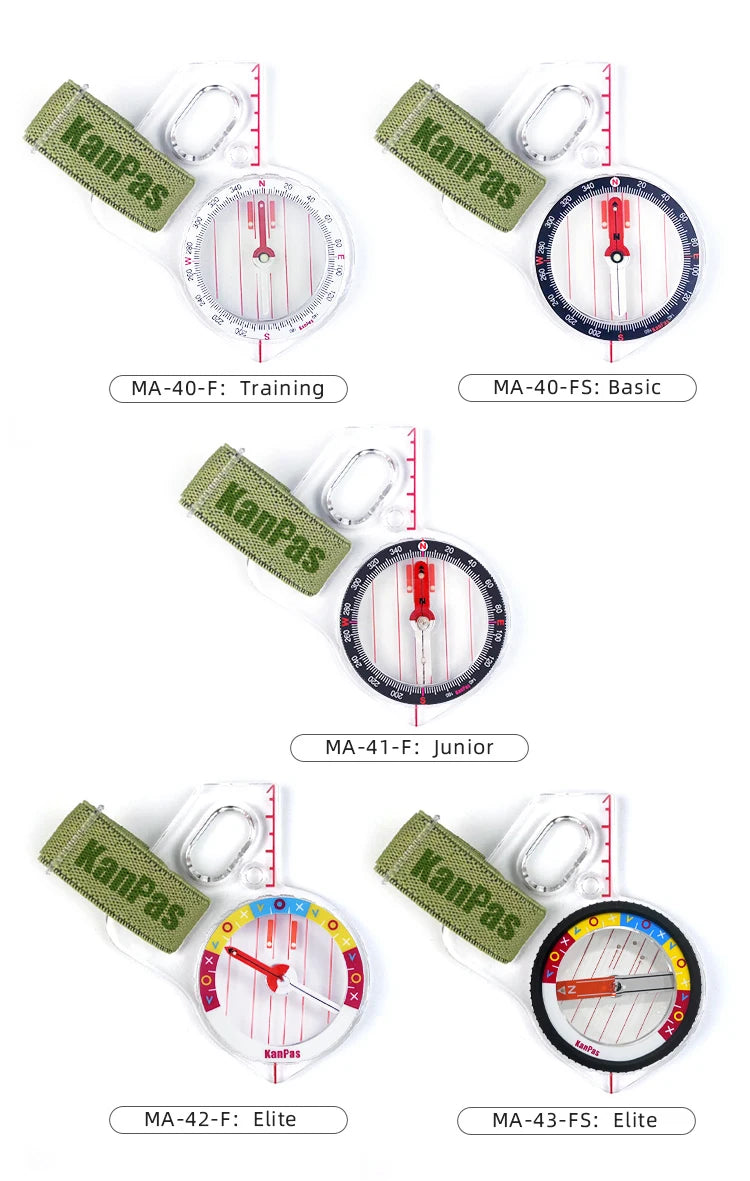 KANPAS Basic Competition Orienteering Thumb Compass, MA-40-FS