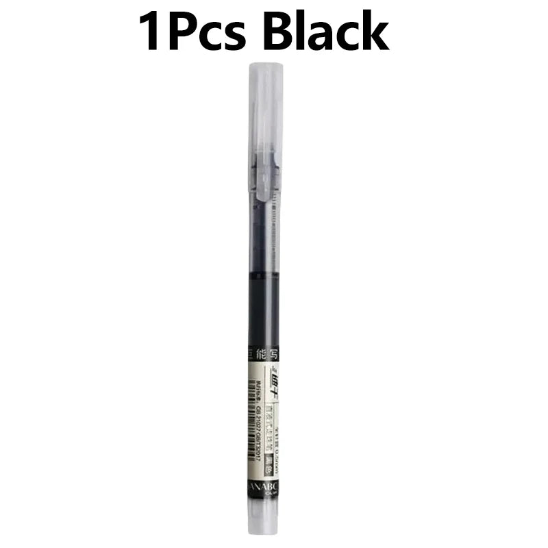 1-20Pcs Needle Type Gel Ink Pens Black/Blue/Red 0.5mm Liquid Ballpoint Pen Students Stationery School Office Writing Tool