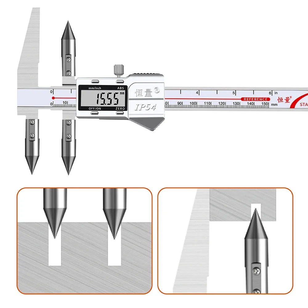 Edge-Center Distance, Center Distance, Digital Caliper, Cone Probe Hole Distance, Centerline Caliper, Edge-To-Hole Measurement