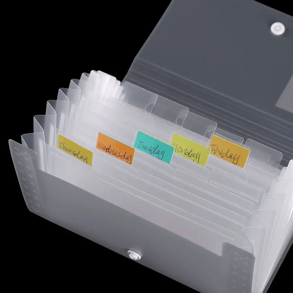 13 Pockets A6 Accordion Storage Pockets Paper Organizer File Classify Filing Box Document Holder Self Standing Briefcase