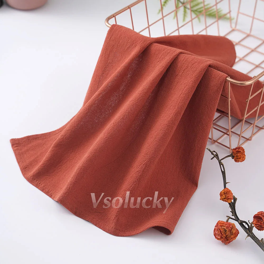 Cloth Napkin 40x40cm Washed Cotton Plain Washed Cotton Soft Rustic Table Napkin for Wedding Christmas Party Daily Family Meals