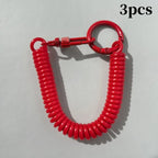 Colorful Spring Coil Lanyard DIY Phone Tether Keychain Pendant Earphone Holder for Mobile Case Accessory