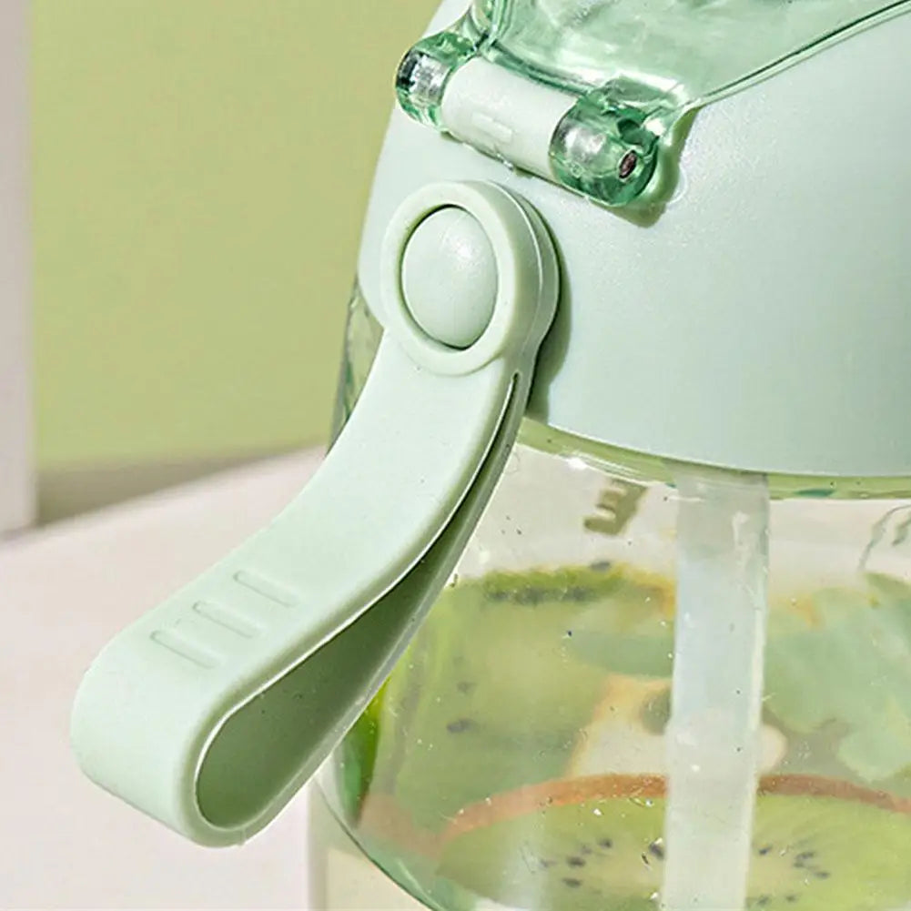 500ml Children's Dinosaur Water Bottle With Silicone Straw Leak Proof Plastic Water Bottle Summer Children's Water Cup