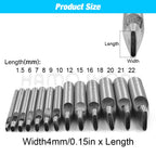 1pc 4mm/5mm Width Leather Oval Shape Hole Punch Steel Craft Hollow Hole Punch Leather Tools Leather Belt Hole Punch DIY Tools