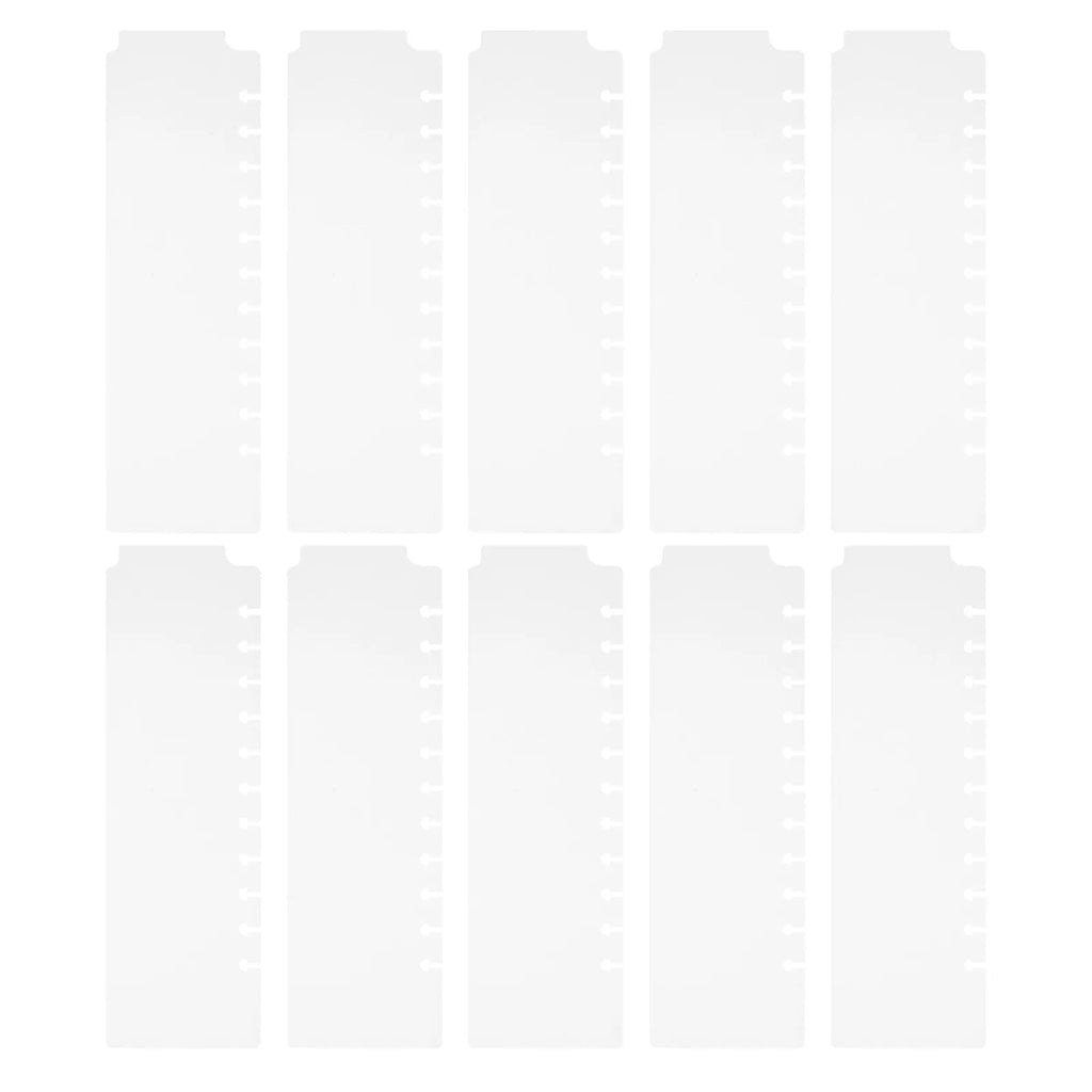 10Pcs Plastic Binder Dividers Writable Tabs Mini Index Dividers Loose Leaf Notebook Tabs Planner Dashboard Inserts Office School