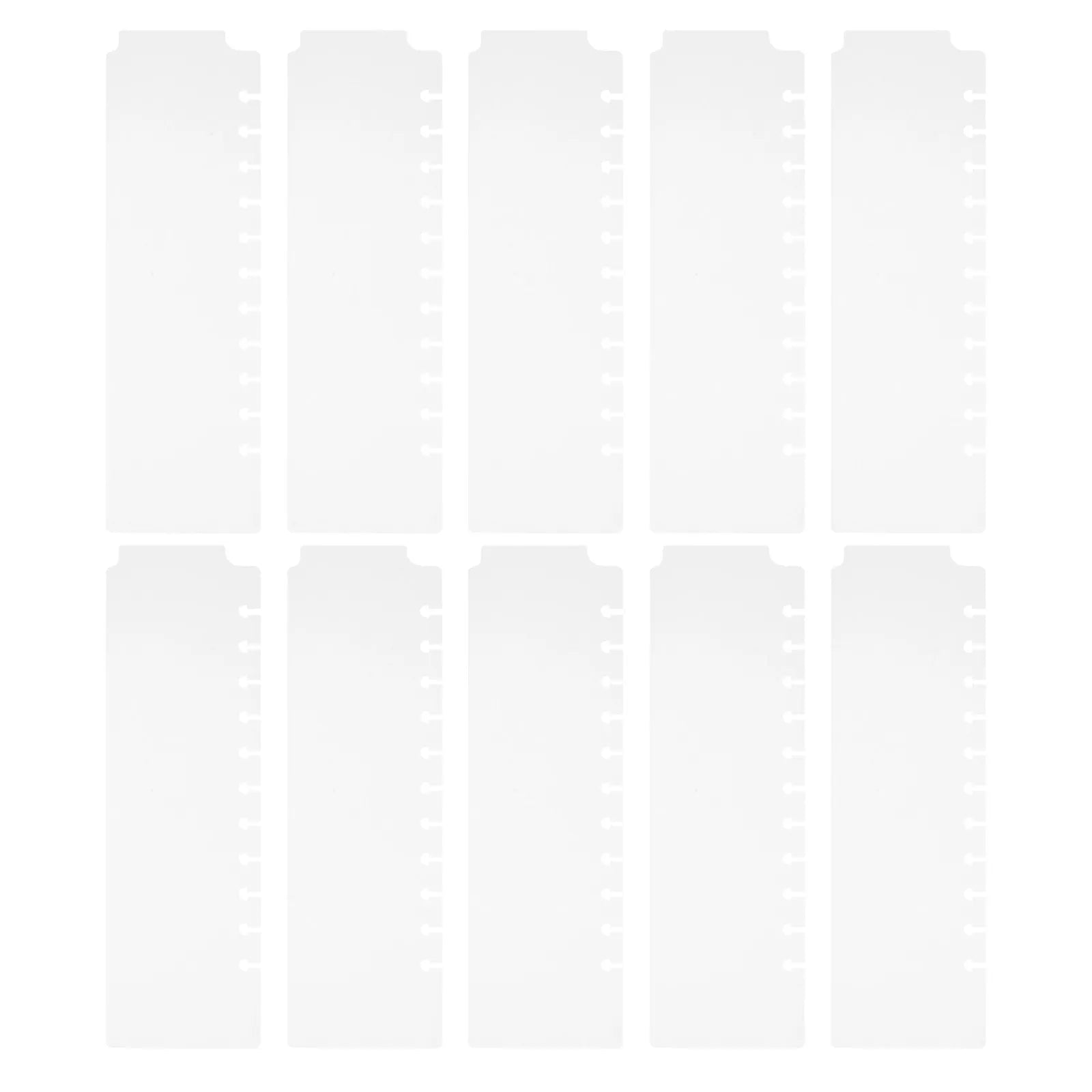 10Pcs Plastic Binder Dividers Writable Tabs Mini Index Dividers Loose Leaf Notebook Tabs Planner Dashboard Inserts Office School