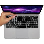 Keyboard Protective Film Silicone for 12-16' MacBook Air/Pro M1 M2 M3 Spanish Keyboard Cover Soft Protection Accessories Black