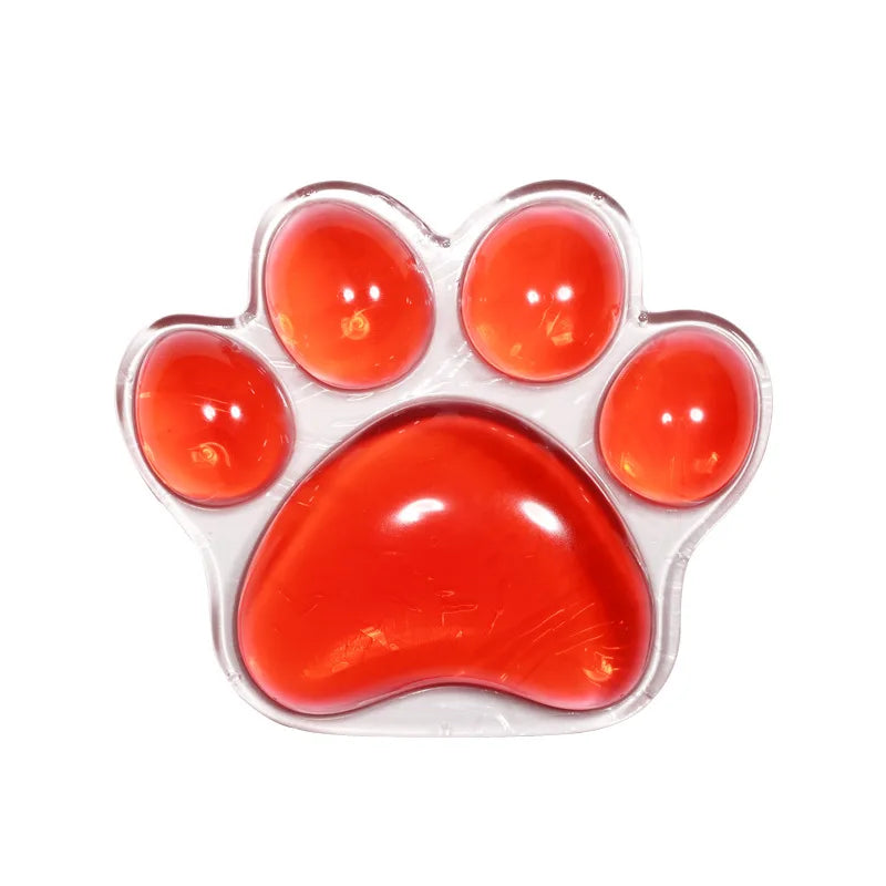 Mouse Pad Wrist Rest Transparent Wrist Guard Cute Cat's Paw Shaped Mouse Pad Non Slip Protection Hand Support Desktop Laptop