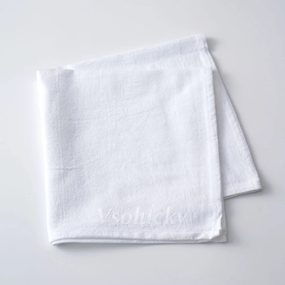 Cloth Napkin 40x40cm Washed Cotton Plain Washed Cotton Soft Rustic Table Napkin for Wedding Christmas Party Daily Family Meals