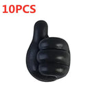 Silicone Thumb Wall Hook Cable Management Wire USB Organizer Clips Wall Hooks Hanger Storage Holder For Kitchen Bathroom Home