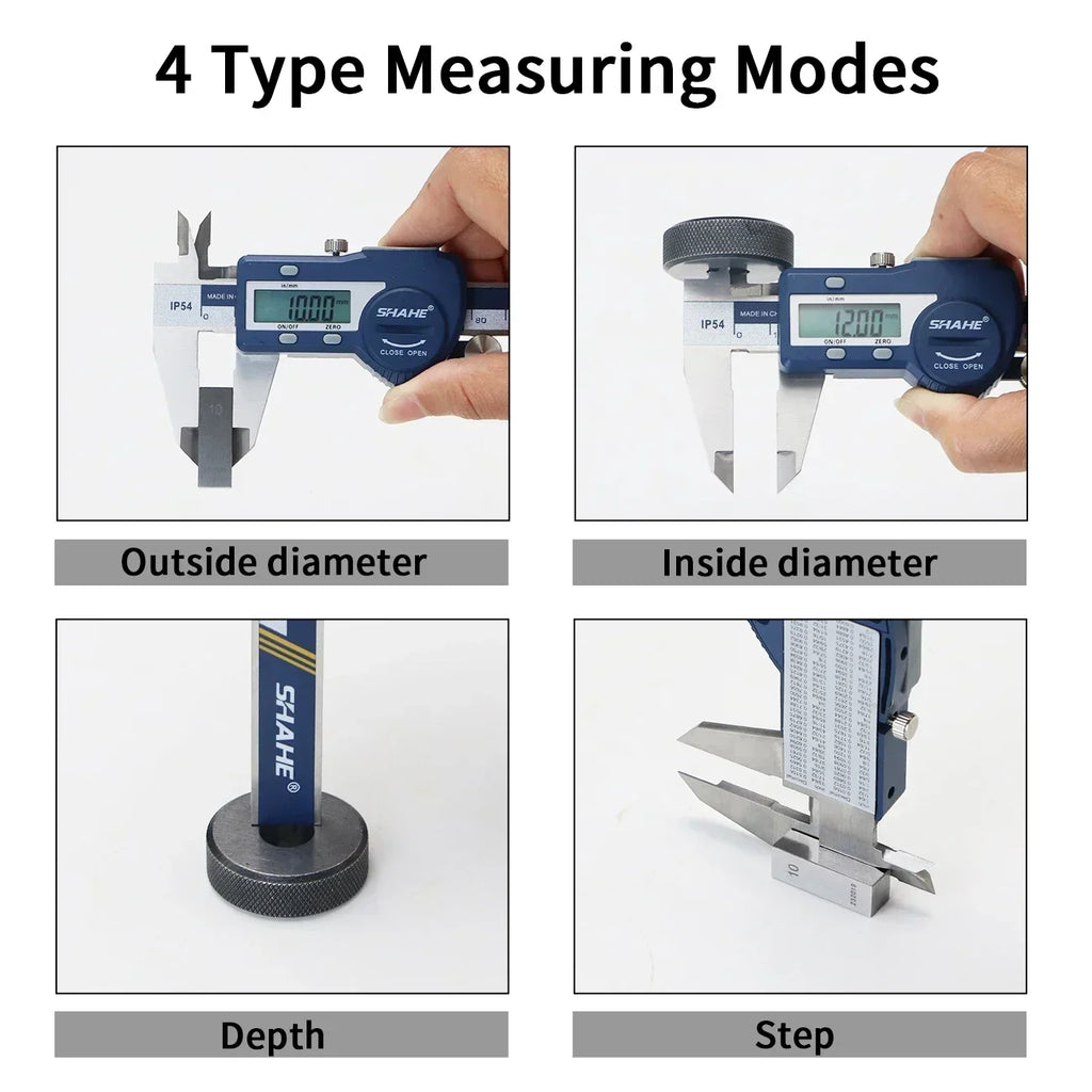 SHAHE Precision Electronic Digital Caliper 150/200/300 MM Electronic Digital Caliper Steel Vernier Caliper Paquimetro Digital