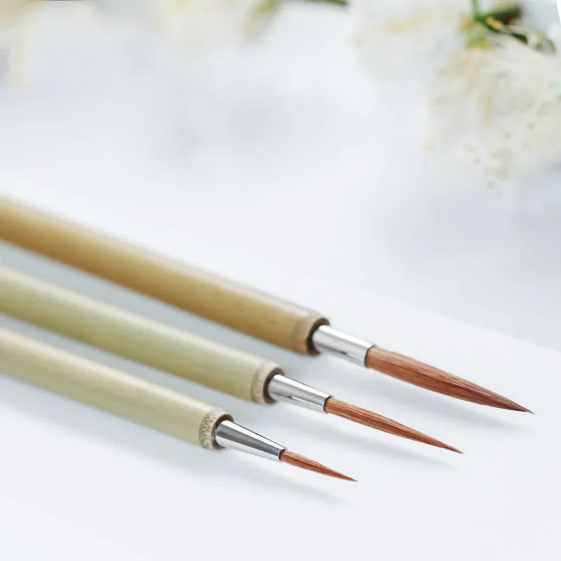 Line Drawing Brushes Chinese Mixed Hair Brush Chinese Calligraphy Small Regular Script Brush Pen Meticulous Drawing Stationery