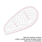 Clear Metric Flexible French Curve Ruler Practical Tailoring Template For Dressmaking Pattern Drafting DIY Sewing Projects