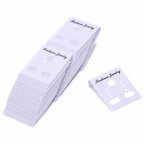 50/30pcs 3.5x3mm 5x3.5mm Earrings Necklaces Jewelry Plastic Display Cards Retail Price Tag Label Earring Stud Organizer Holder