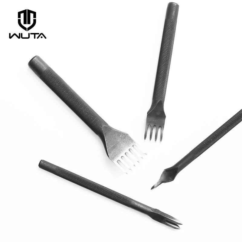WUTA 1 Piece Diamond Point Black Pricking Iron Leather Chisel Leather Craft Hole Punch Tools Stitching Tools 3/4mm Available