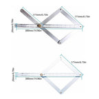 Aluminum Alloy Angle Protractor,Corner Angle Measuring Finder Tool,Protractor Angle Finder Woodworking Measuring Tool