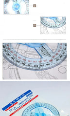 1 Circular Dia.10cm Transparent Plastic 360 Degree Pointer Protractor Ruler Angle For School Office Drafting Supplies Protractor