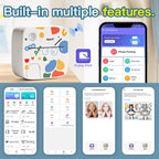 DOLEWA D2 Doodle Portable Printer Thermal Paper Printer Label Sticker Paper Print Wireless Label Maker Printer for DIY Photo Pri