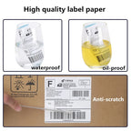 4*4'*100 Sheets Adhesive Shipping Label Waterproof Thermal Label Thermal Transfer Label Sticker Small Ticket Paper