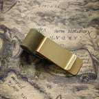 Brass Leather Pen Clip Stainless Steel Cowhide for Traveler's Notebook - Genunine Leather & Metal Notebook Accessory