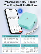 Phomemo Q30 Bluetooth Label Maker, Thermal Sticker Maker with 1 Roll Free Label, Available for Small Business/Home Organization