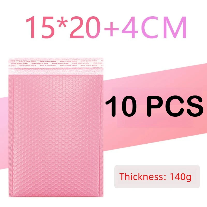 100/1 PCS Pink Poly Bubble Mailers Padded Envelopes Self Seal Padded Envelopes Gift Bags Packaging Envelope School Supplies