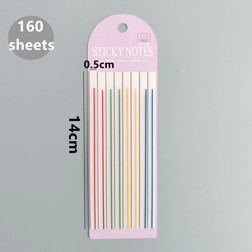 160 Sheets Transparent Sticky Notes Self-Adhesive Reading Annotation for Books Notepad Bookmarks  Memo Pad Index Tabs