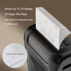 Desktop P4 10 Sheets Paper Shredder Household Small Office Automatic Cross Cut CD Paper Shredding Machine
