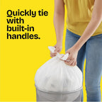 Quick‑Tie 2‑Pack Scented Small Trash Bags, 4 Gallon Capacity, Gain Original Fragrance, Drawstring Garbage Bags for Bathroom Kitchen Home Use, 20 Bags Each