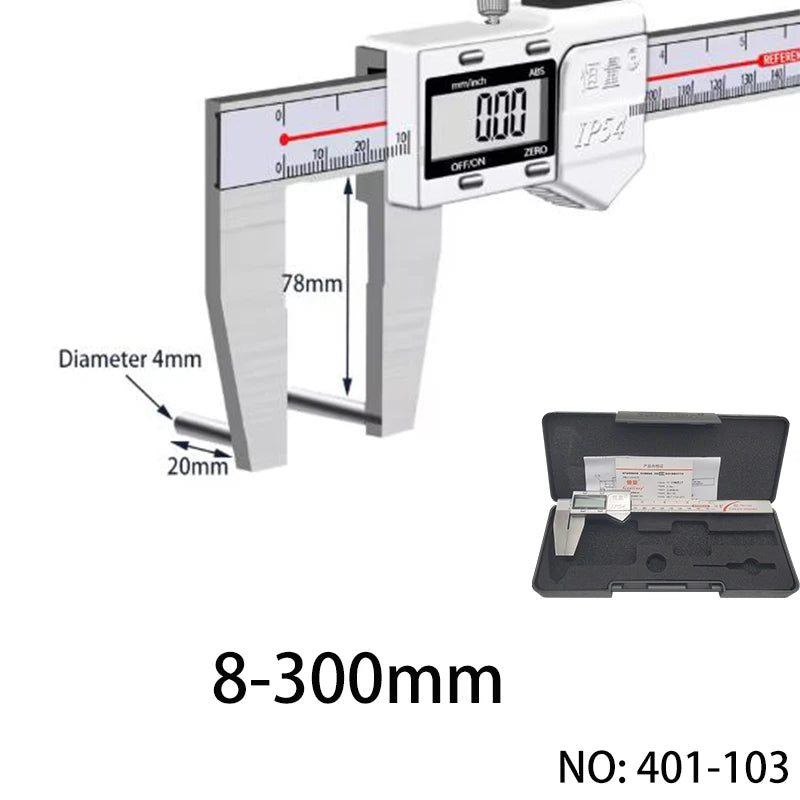 High Precision Stainless Steel Electronic Digital Calipers IP54 Vernier Boring Inner Diameter Measurement Tool