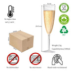 24/48Pcs Plastic Champagne Flutes Disposable Wine Glasses Reusable for Bachelorette Party Supplies Birthday Wedding Toasting 6oz