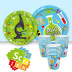 Chemistry Experiment Learning Science Theme Tableware Disposable Paper Cups Paper Plates Birthday Party Set Decoration Supplies