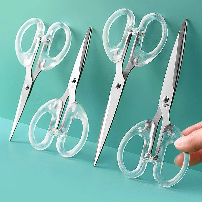 Student Office Paper-cut Scissors Stainless Steel Household Handmade Scissors Sharp and Small Sewing Scissors Household Tools