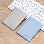 Multi-card Slot Solid Color Portable Leather Card Case Universal Bank Credit Card ID Bus Card Holder Travel Organizer Wallets