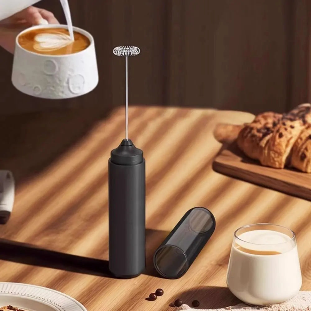 Electric Drink Mixer Rechargable Handheld Milk Frother Powerful Stirrer Egg Beater for Lattes Coffee Foam Maker