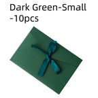 10 Pcs/set Envelope Pearlescent Paper Bow Thicken Ribbon Retro Creative Color Stationery Wedding Invited Gift High Quality