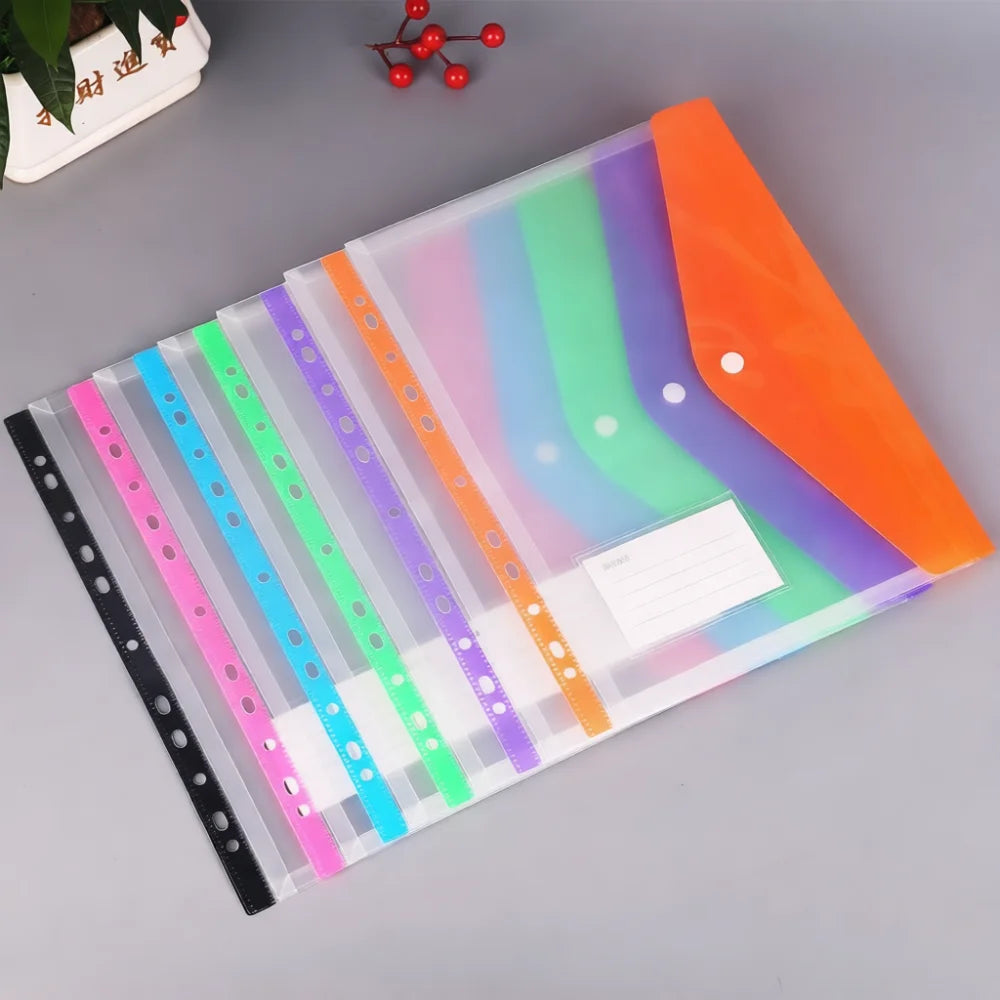 A4 Loose Leaf Binder 3 Ring Folder Transparent File Organizer Office Document Management School Storage System