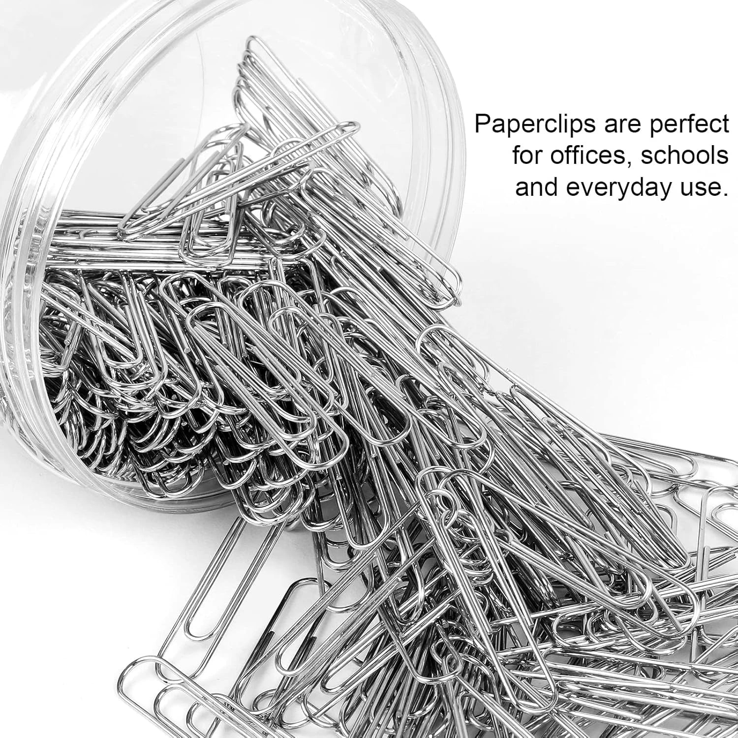 50-500PCS Stainless Steel Paper Clips Rustproof Sturdy Coated U-shaped Paperclips for Student Office School Stationery Supplies