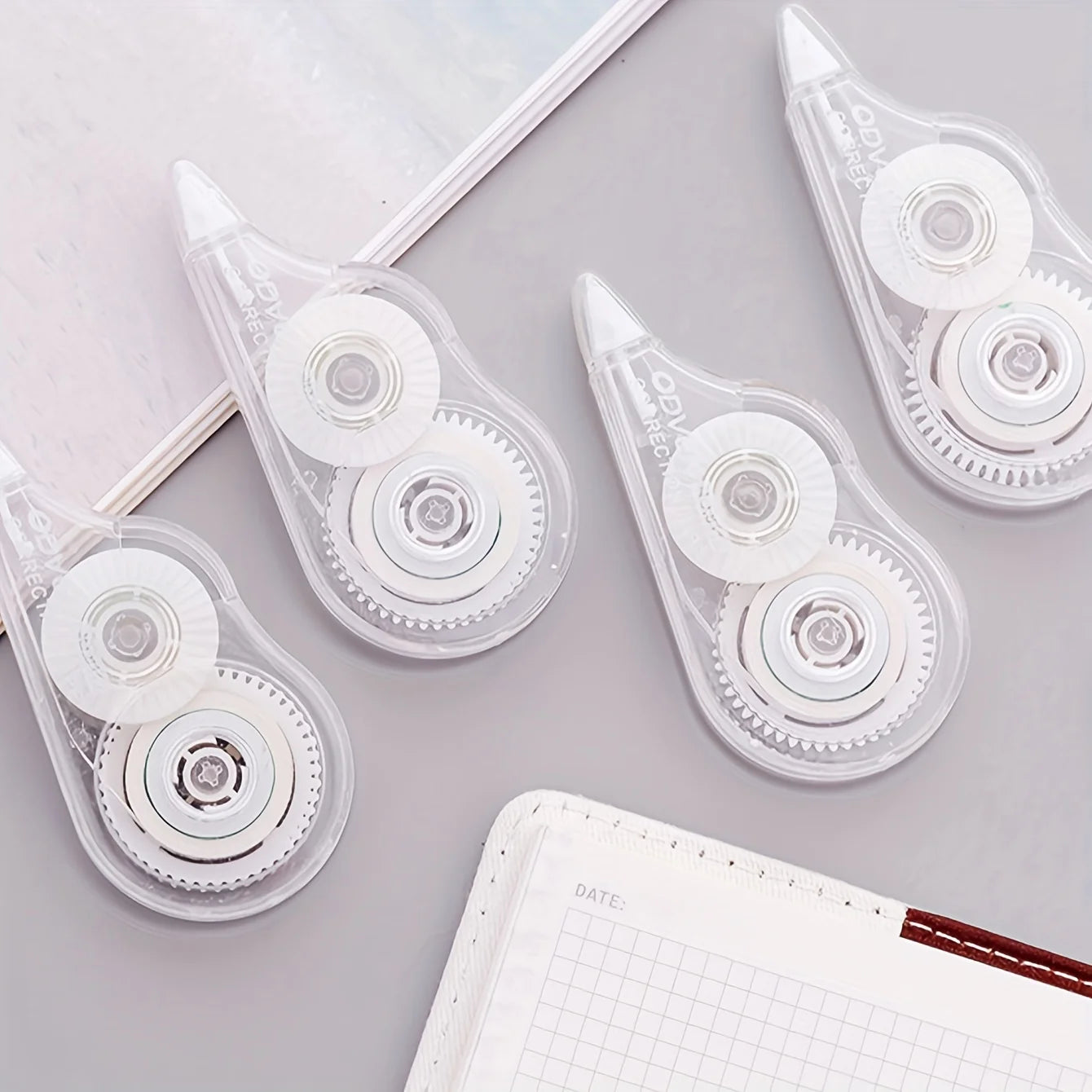 1 PC Large Capacity Transparent Correction Tape Simple Portable Student School Exam Office Stationery Supplies