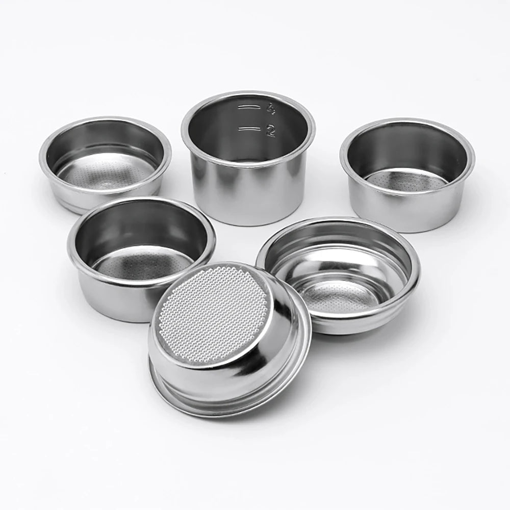 51mm 54mm 58mm Coffee Filter Basket Stainless Steel Coffee Powder Bowl Coffee Handle Bottomless Universal Coffee Powder Bowl