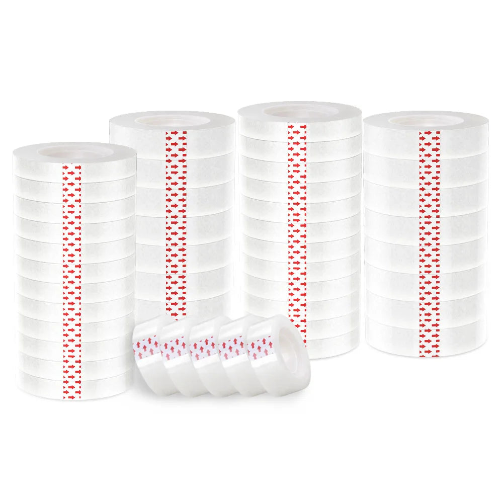 OPP 8-12 Rolls Transparent Tape Refills, Clear Tape, All-Purpose Transparent Glossy Tape for Office, Home, School