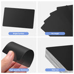 50/100pcs Blank Engraved Custom Visiting Name Cards Laser Engraving Mark Aluminium Alloy Metal Sheet Business Cards