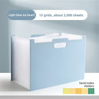 A4 Accordion File Bag with Handle Multi-layer Expandable Document Folder Large Capacity Desk Standable Organizer