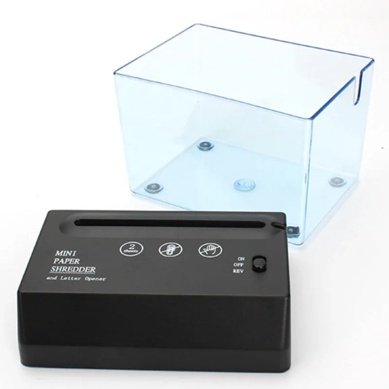 A6 Portable Mini Paper Shredder Electric USB Battery Operated Documents Paper Cutting Tool For Home Office